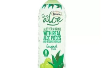 Grace Say Aloe Aloe Vera Drink with Real Aloe Pieces and Reduced Sugar