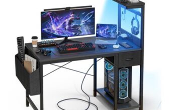 Grandder 120cm Gaming Desk with Power Outlet