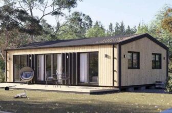 Granny Annexe ANGELA M (44 mm Cladding Insulation), 8.2×6.2 m (27x 20), 50 m²