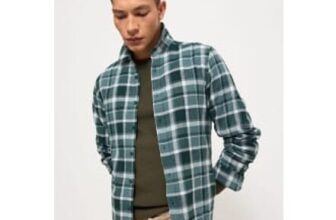 Green Checked Long Sleeve Shirt