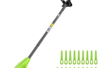 Greenworks 24V Cordless Strimmer Blade Grass Trimmer Battery Powered, 25cm Cutting Width, Includes 20 Blades
