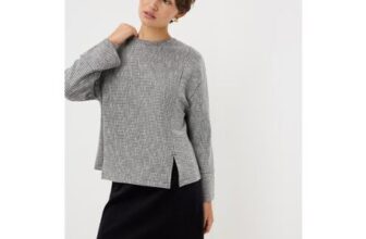 Grey Cutabout Textured Snit Top – Large