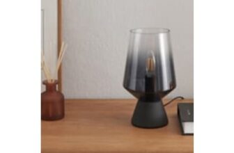 Grey Ombre Glass Table Lamp