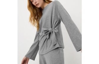 Grey Soft Touch Co-Ord Side-Tie Top
