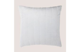 Grey Stabstitch Velvet Cushion