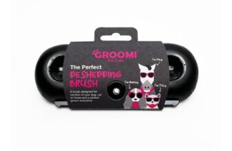 Groomi Deshedding & Grooming Brush for Dogs, Cats, Horses & Rabbits –