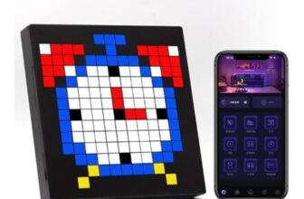 Gugxiom LED Pixel Art Display, 16×16 Matrix Panel, Cyberpunk Decor