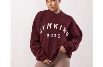 Gym King Burgundy Restore Knit Crew Neck Sweatshirt
