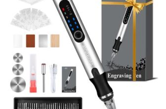 Gyunkyluve Wireless Engraving Pen Kit, 60 Accessories, 3-Speed, Portable