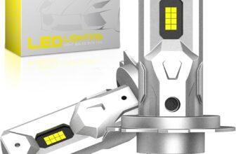 H7 LED Headlight Bulb for Car, 500% 20000LM 60W Super Bright H7 Headlight Bulb Conversion Kit,1:1 Mini Size,6500K White IP68 Waterproof,Plug and Play, Pack of 2