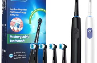HC Smart Rotating Timing Electric Toothbrush, Rechargeable with 4 Heads – Hailicare Overseas Store