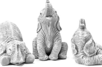 HH Home Hut GARDEN ORNAMENTS LAUGHING ELEPHANTS DECORATIVE OUTDOOR INDOOR