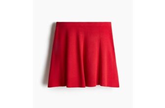 H&M Flared Fine-Knit Skirt