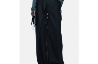 H&M Wool-Blend Wrap-Detail Trousers