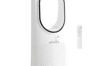 HOMCOM Bladeless Tower Fan with Oscillating, 3 Speeds, 3 Modes, 15H Timer – Free Delivery With Code – Sold & Delivered by MH STAR