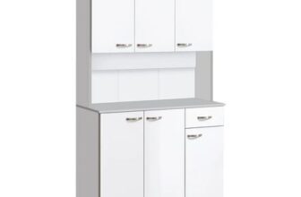 HOMCOM Freestanding Kitchen Cupboard