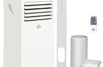 HOMCOM Portable Air Conditioner 7000 BTU, 4-in-1 Air Conditioning Unit with Cooling, Fan, 19.2L/Day Dehumidifier & Sleep Mode Remote Control