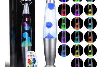 HOTUT Magma Lamp LED Liquid Motion, 17 Colors, Remote