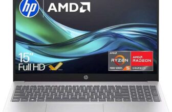HP 15-fc0049na Laptop, AMD Ryzen 5 Processor, 16GB RAM, 512GB SSD, 15.6 Full HD, Natural Silver