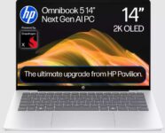 HP OmniBook 5 AI 14 2K OLED Qualcomm Snapdragon X 16GB RAM 512GB SSD REFURB-B Laptop with code at Currys Clearance