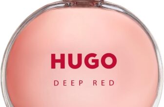 HUGO Deep Red – New Packaging – Eau de Parfum for Her Ambery Clementine, Freesia & Sandalwood Long-Lasting Fragrance – 75ml