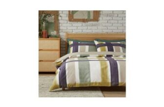 Habitat Cotton Printed Check Bedding Set – Single