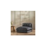Habitat Lexi Single Fabric Chairbed – Black & Blue