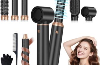 Hair Styler 5 in 1, Magic Hairstyler, 1000W Hair Dryer Brush with Curl, Straighten, Volumise, Smooth and Hairdryer Brushes for Styling,All Hair Types Negative Ion Hair Care