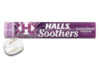 Halls Soothers Blackcurrant Flavoured Lozenges 45 g (Pack of 10)