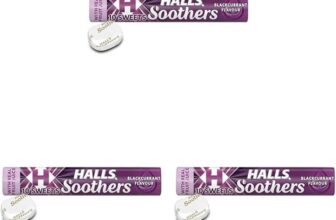 Halls Soothers Blackcurrant Flavoured Lozenges 45 g (Pack of 3)