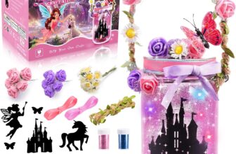 Hapikids Craft Kits for Kids, 3-12 Year Old Girl Gifts for 5 6 7 8 Year Olds Girl Toys Age 4-10 Fairy Lantern Craft Kit Girls Birthday Presents Arts And Crafts for Kids Toys Age 3-10 Year Old