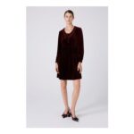 Harper Velvet Doll Neck Short Dress