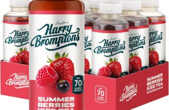 Harry Bromptons Iced Tea – Summer Berries 12x500ml Bottles – Made with brewed Kenyan tea infused with real fruit