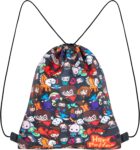Harry Potter Drawstring Bags, Chibi Character Small School Or Travel Bag For Boys Or Girls, Lightweight String Backpack For Gym, PE Kit, Football Shoes, Swimming, Sports, Gift Idea For Kids And Teens