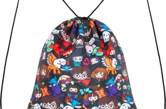 Harry Potter Drawstring Bags, Chibi Character Small School Or Travel Bag For Boys Or Girls, Lightweight String Backpack For Gym, PE Kit, Football Shoes, Swimming, Sports, Gift Idea For Kids And Teens