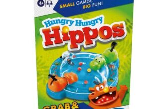 Hasbro Hungry Hippos Travel Game Marble-Chomping Ages 4
