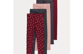 Heart Ribbed Leggings (5-Pack)