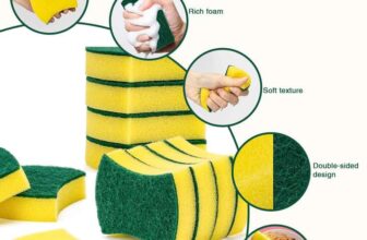 Heavy Duty Kitchen Scrub Sponges 10 Pack Non-Scratch for Dishes & Pans Amazon Haul Global (FREE Delivery w/£15 Spend)