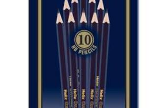 Helix Oxford X10 HB Pencils with Plastic Sharpener and Eraser