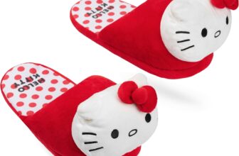 Hello Kitty Womens 3D Slippers, Cosy Indoor House Shoes Non Slip Loungewear – Gifts for Her