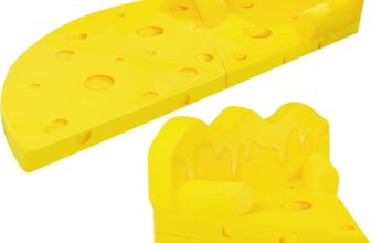 Heypappy Toddler Chair, 2-in-1 Comfy Foam Kids Sofa with Soft Velvet Cover, Toddler Couch Fold Out, Kids Sofa Bed with Cute Cheesecake Design for Boys and Girls