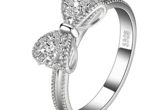 His and Hers Dainty Bow Wedding Rings