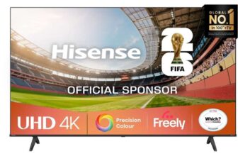 Hisence 58E6QTUK 58 LED Freely Smart TV, 4K Ultra HD, Black, E Rated