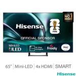 Hisense 65U7QTUK 65 Inch Mini LED HD Smart TV 5 Year Warranty – Auto Discount At Checkout