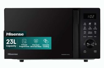 Hisense H23MOBSD1HUK 23 Litre 800W electronic Microwave with Auto Defrost, Digital Display, Smart Cook