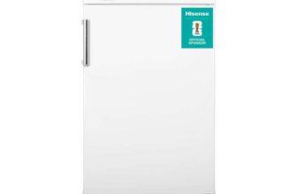 Hisense RL170D4BWE Freestanding 56cm Under Counter Fridge – 132 litre capacity – Auto Defrost – Reversible Door – White – E Rated