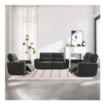Holborton Dark Olive 3 Seater Manual Recliner Sofa