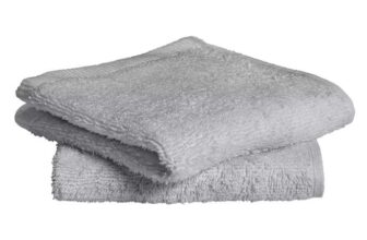 Home Essentials Plain 2 Pack Face Cloths – Grey or White – Free C&C