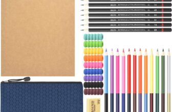 HomeMall Drawing Sketching Pencils Set, 37 Packs Art Kit with Sketchbook Draw Pencils Dual Ended Color Pencil Eraser Sharpener Pencil Bag for Adults and Art Beginners