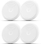 Hongtop 4 Pack Tracker Tag,Item Finder Works with Apple Find My (iOS Only) Track Your Keys,Wallet,Luggage and Backpack,Super Lightweight,Replaceable Battery with Waterproof Case (4)